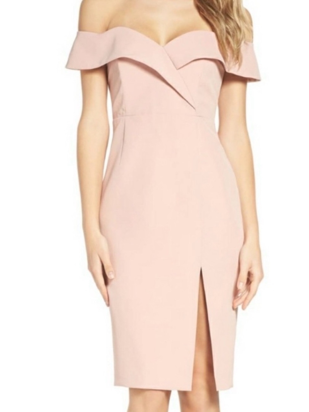 Pink Bardot dress, size 8